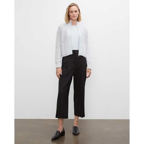 Club Monaco Black Straight Leg Cropped Pants 2 - Picture 1 of 4